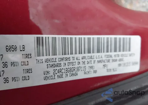 2016 Chrysler Town & Country Touring z USA, uszkodzony, nr VIN 2C4RC1BG8GR187115